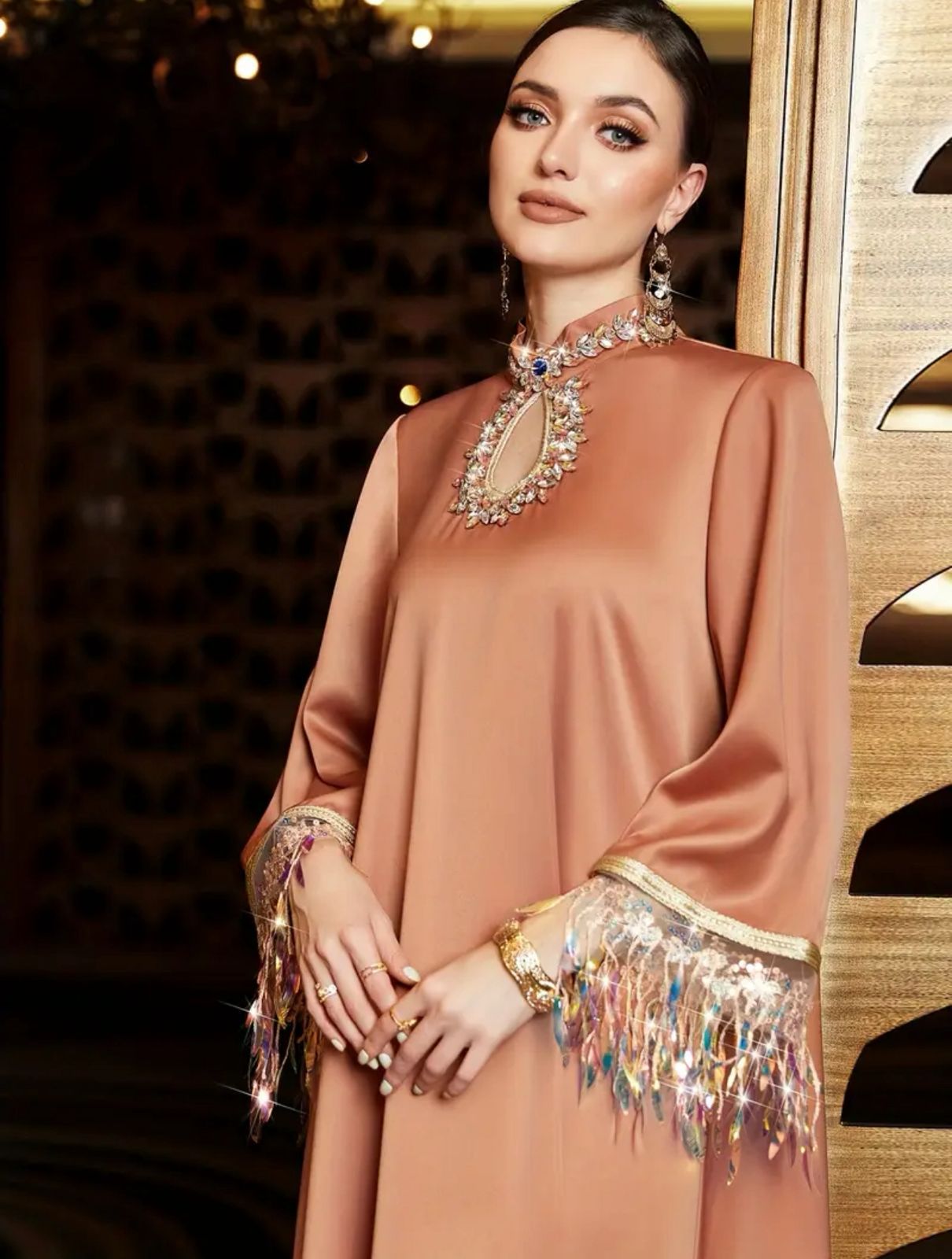 Modest Mesh Abaya Printing Long Robe Daily Casual Wear Islamic Clothing Turkish Robe